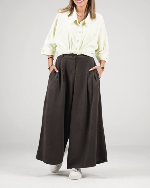 ago_silk_brown_skirt دامن شلواری سیلک قهوه ای