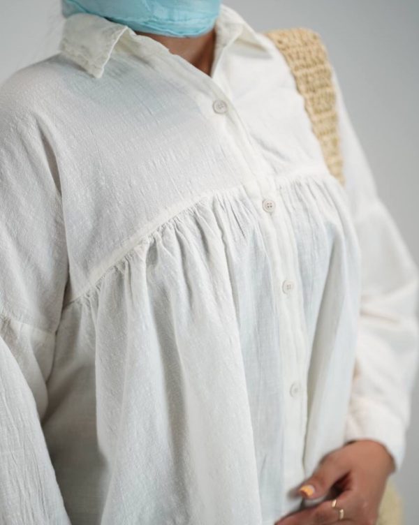 ago_minimal_white_blouse شومیز سنتی سفید