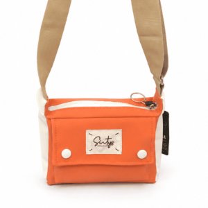 کیف سفید نارنجی خارجی