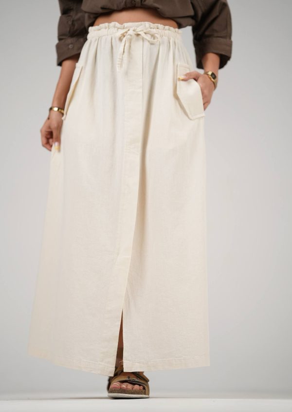 ago_cream_skirt دامن لینن کرم