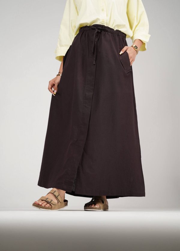 ago_brown_skirt دامن قهوه ای بدون چین برای بیرون
